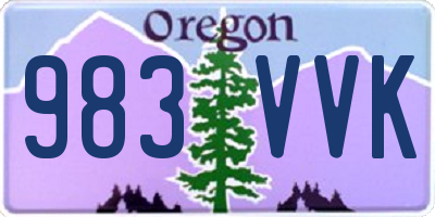 OR license plate 983VVK