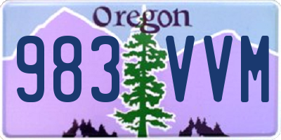 OR license plate 983VVM