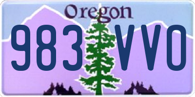 OR license plate 983VVO