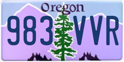OR license plate 983VVR