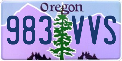 OR license plate 983VVS