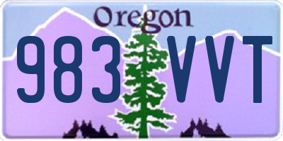 OR license plate 983VVT