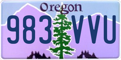 OR license plate 983VVU