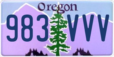 OR license plate 983VVV