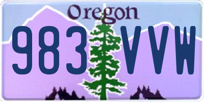 OR license plate 983VVW