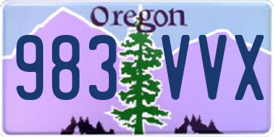 OR license plate 983VVX