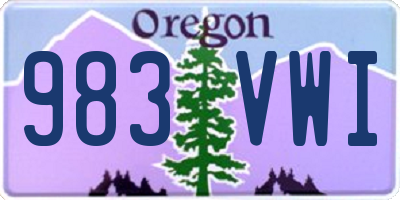 OR license plate 983VWI