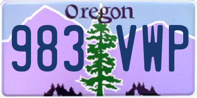 OR license plate 983VWP