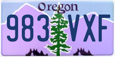 OR license plate 983VXF