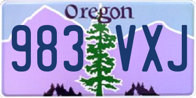 OR license plate 983VXJ