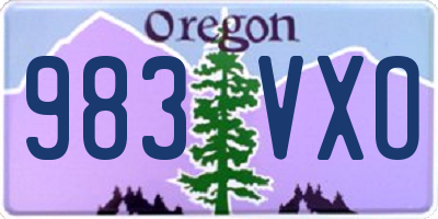OR license plate 983VXO