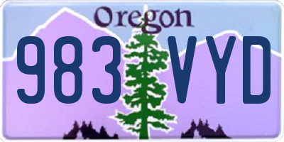 OR license plate 983VYD