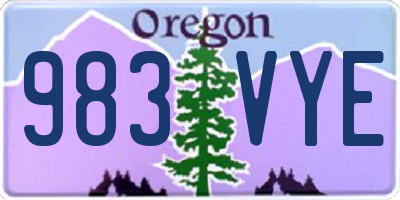 OR license plate 983VYE