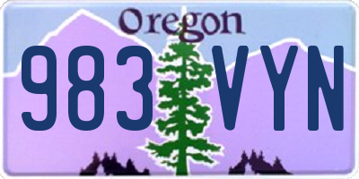 OR license plate 983VYN