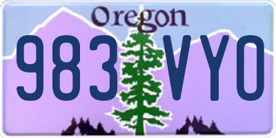 OR license plate 983VYO