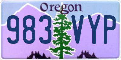 OR license plate 983VYP