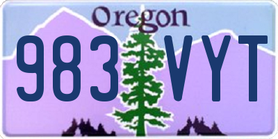 OR license plate 983VYT