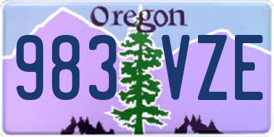 OR license plate 983VZE