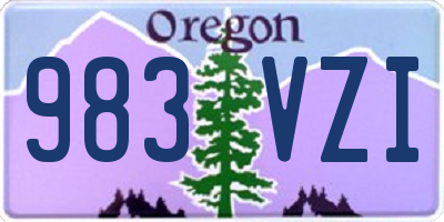 OR license plate 983VZI