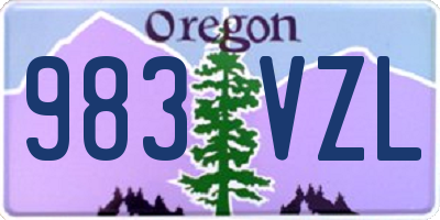 OR license plate 983VZL