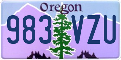 OR license plate 983VZU