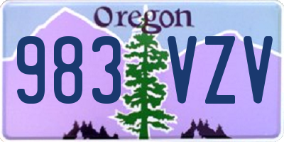 OR license plate 983VZV
