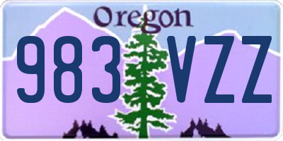 OR license plate 983VZZ
