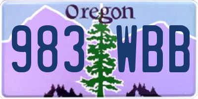 OR license plate 983WBB