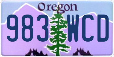 OR license plate 983WCD