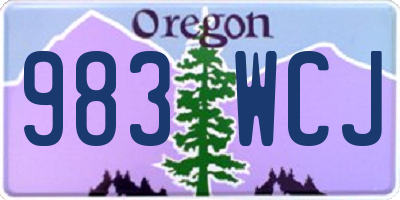 OR license plate 983WCJ