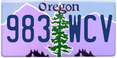OR license plate 983WCV