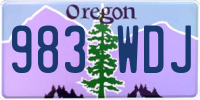 OR license plate 983WDJ