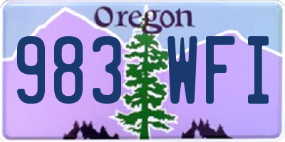 OR license plate 983WFI