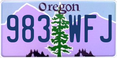 OR license plate 983WFJ