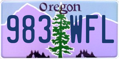 OR license plate 983WFL