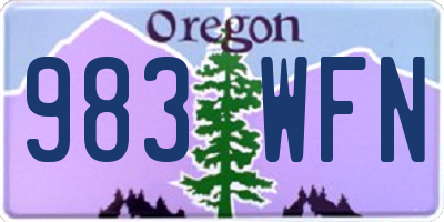 OR license plate 983WFN