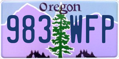 OR license plate 983WFP