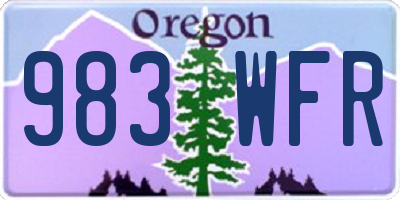 OR license plate 983WFR