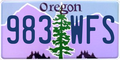 OR license plate 983WFS
