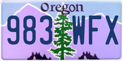OR license plate 983WFX