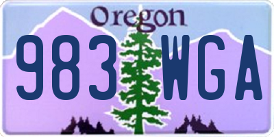OR license plate 983WGA