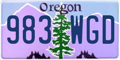 OR license plate 983WGD