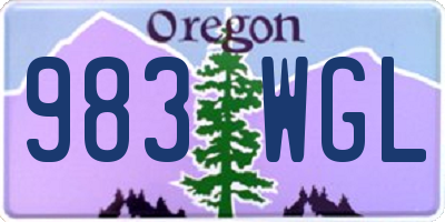 OR license plate 983WGL