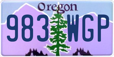 OR license plate 983WGP