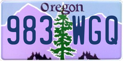 OR license plate 983WGQ