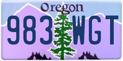 OR license plate 983WGT