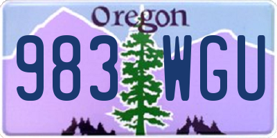 OR license plate 983WGU