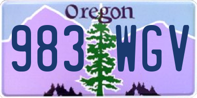 OR license plate 983WGV