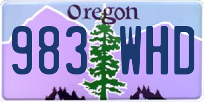 OR license plate 983WHD