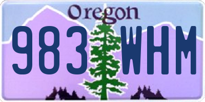 OR license plate 983WHM